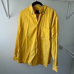 George & Martha Yellow Button Up